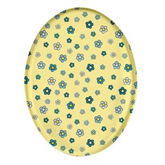 Flowers Bloom Blossom Petals Flora Oval Glass Fridge Magnet (4 Pack) by Tsamara