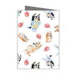 Bluey, Bluey merch, Bluey pattern, Bluey Bluey, bingo, Bluey design, bluey dog Mini Greeting Card Right