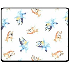 Bluey, Bluey Merch, Bluey Pattern, Bluey Bluey, Bingo, Bluey Design, Bluey Dog 60  X 50  Fleece Blanket (medium) by avitendut