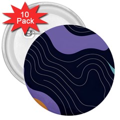 Abstract Topographic 3  Buttons (10 Pack)  by Tsamara