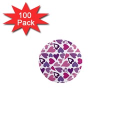 Heart Pattern Repetition Background 1  Mini Magnets (100 Pack)  by Tsamara
