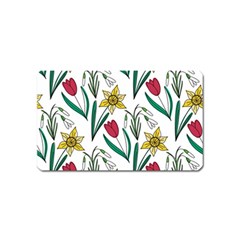 Flowers Bloom Pattern Spring Magnet (name Card) by Tsamara