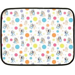 Bluey, Bluey Merch, Bluey Pattern, Bluey Bluey, Bingo, Bluey Design, Bluey Dog 35 x27  Two Sides Fleece Blanket (mini) by avitendut