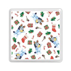 Bluey, Bluey Merch, Bluey Pattern, Bluey Bluey, Bingo, Bluey Design, Bluey Dog Memory Card Reader (square) by avitendut
