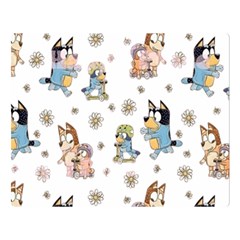 Bluey, Bluey Merch, Bluey Pattern, Bluey Bluey, Bingo, Bluey Design, Bluey Dog 80  X 56  Two Sides Premium Plush Fleece Blanket (large) by avitendut