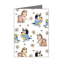 Bluey, Bluey Merch, Bluey Pattern, Bluey Bluey, Bingo, Bluey Design, Bluey Dog Mini Greeting Card by avitendut