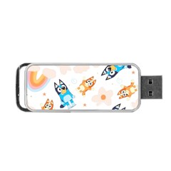Bluey, Bluey Merch, Bluey Pattern, Bluey Bluey, Bingo, Bluey Design, Bluey Dog Portable Usb Flash (two Sides) by avitendut