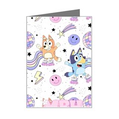 Bluey, Bluey Merch, Bluey Pattern, Bluey Bluey, Bingo, Bluey Design, Bluey Dog Mini Greeting Card by avitendut