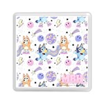 Bluey, Bluey merch, Bluey pattern, Bluey Bluey, bingo, Bluey design, bluey dog Memory Card Reader (Square) Front