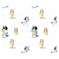 Bluey, Bluey Merch, Bluey Pattern, Bluey Bluey, Bingo, Bluey Design, Bluey Dog 50  X 40  Two Sides Premium Plush Fleece Blanket (kids Size) by avitendut