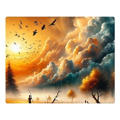 Nature Storm Painting 80  X 56  Premium Plush Fleece Blanket (large) by Anend