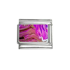 Magenta Waves Italian Charm (9mm) by kaleidomarblingart