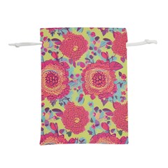 Mid Century Retro Floral 1970s 1960s Pattern 82 Lightweight Drawstring Pouch (s) by violetheavensky
