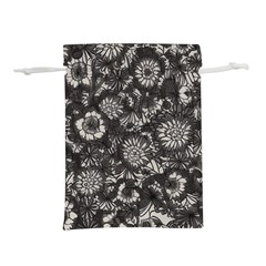 Mid Century Retro Floral 1970s 1960s Pattern 71 Lightweight Drawstring Pouch (m) by violetheavensky