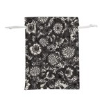 Mid Century Retro Floral 1970s 1960s Pattern 71 Lightweight Drawstring Pouch (L) Back