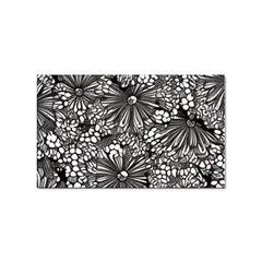 Mid Century Retro Floral 1970s 1960s Pattern 73 Sticker Rectangular (100 Pack) by violetheavensky