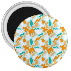 Design Pattern Seamless Tropical 3  Magnets by Tsamara
