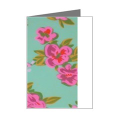 Mid Century Retro Floral 1970s 1960s Pattern 81 Mini Greeting Card by violetheavensky