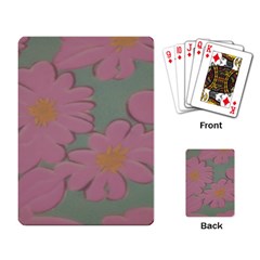 Mid Century Retro Floral 1970s 1960s Pattern 80 Playing Cards Single Design (rectangle) by violetheavensky