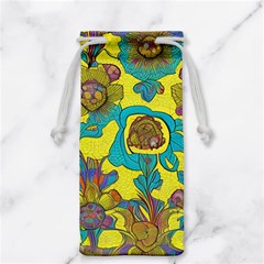 Mid Century Retro Floral 1970s 1960s Pattern 60 Jewelry Bag by violetheavensky
