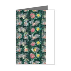 Mid Century Retro Floral 1970s 1960s Pattern 62 Mini Greeting Card by violetheavensky