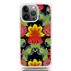Mid Century Retro Floral 1970s 1960s Pattern 54 Iphone 13 Pro Tpu Uv Print Case by violetheavensky