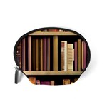 Books Bookshelves Office Fantasy Background Artwork Book Cover Apothecary Book Nook Literature Libra Accessory Pouch (Small) Back
