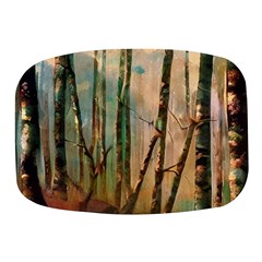 Woodland Woods Forest Trees Nature Outdoors Mist Moon Background Artwork Book Mini Square Pill Box by Posterlux