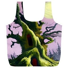Outdoors Night Full Moon Setting Scene Woods Light Moonlight Nature Wilderness Landscape Full Print Recycle Bag (xxxl) by Posterlux