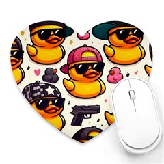 Gangster Rubber Ducky Mouse Pad Heart Mousepad by thatfashion