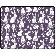 Easter Bunny Pattern 60  X 50  Fleece Blanket (medium) by Valentinaart
