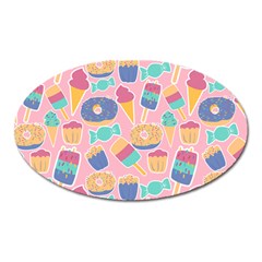 Ice Cream Donut Sweets Candie Oval Magnet by Apenda