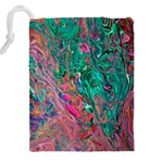 Green Pour Drawstring Pouch (4XL) Back