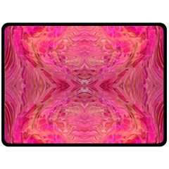 Pink Pour  80  X 56  Fleece Blanket (large) by kaleidomarblingart