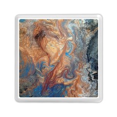 Blue Flow Memory Card Reader (square) by kaleidomarblingart