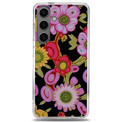 Mid Century Retro Floral 1970s 1960s Pattern 70 Samsung Galaxy S24 6 2 Inch Tpu Uv Case by violetheavensky