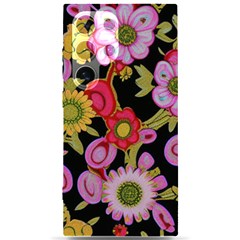 Mid Century Retro Floral 1970s 1960s Pattern 70 Samsung Galaxy S24 Ultra 6 9 Inch Black Tpu Uv Case by violetheavensky